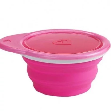 Тарелка дорожная Munchkin Go Bow, розовый (012377.02) - фото 1