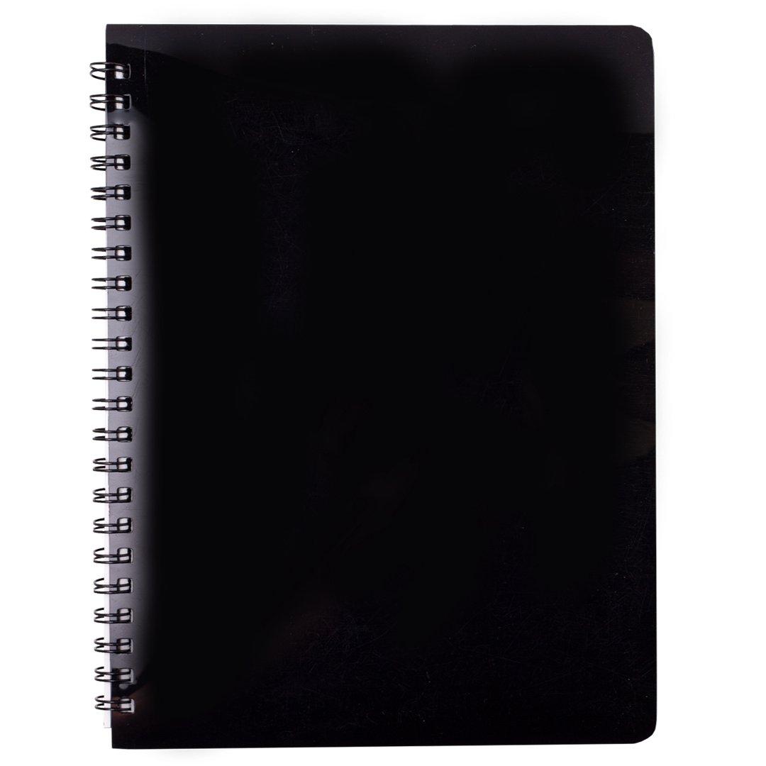 Зошит для записів Buromax Gloss А6 у клітинку 80 аркушів чорний (BM.24652151-01) - фото 1