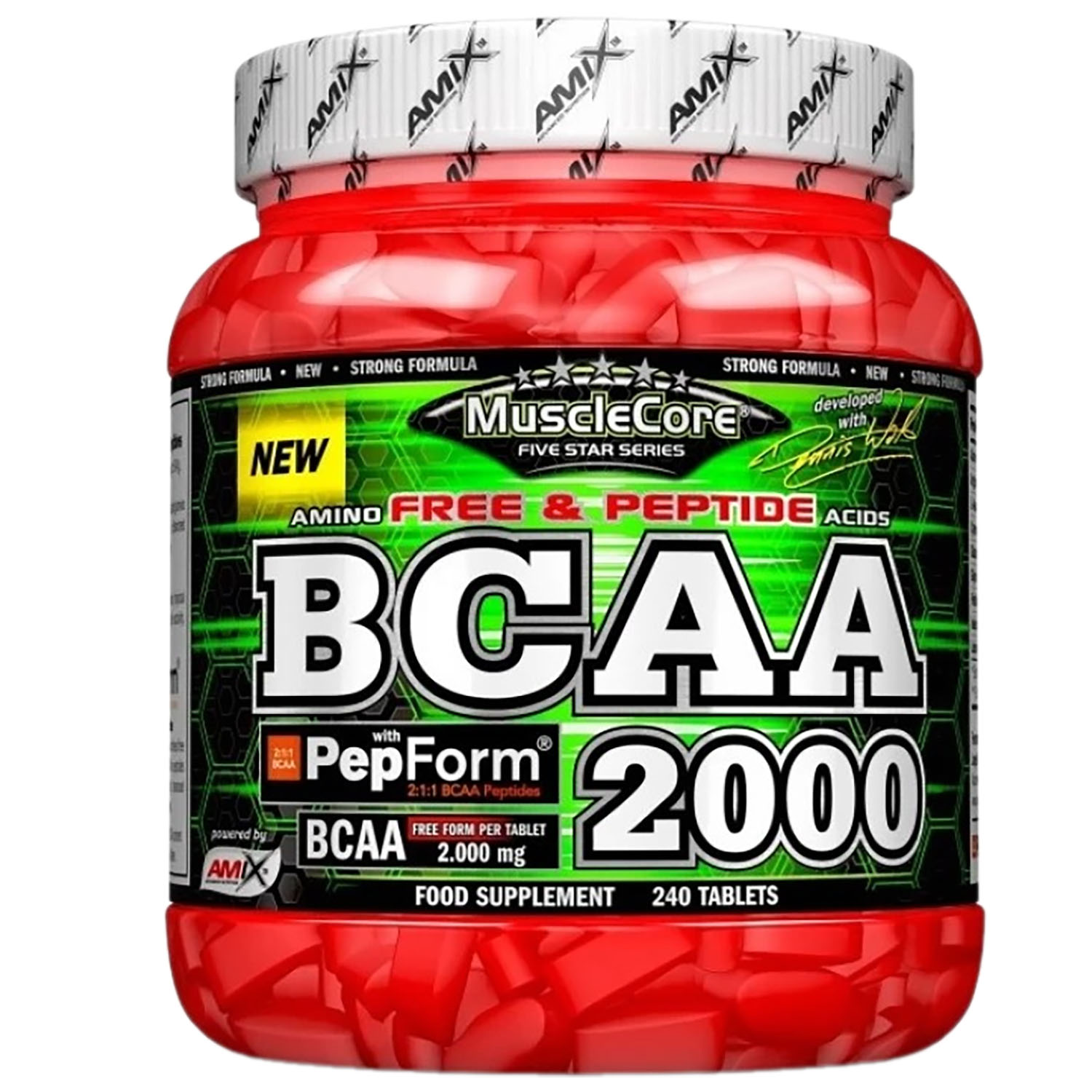 Амінокислоти Amix MuscleCore BCAA with PepForm 240 таблеток - фото 1