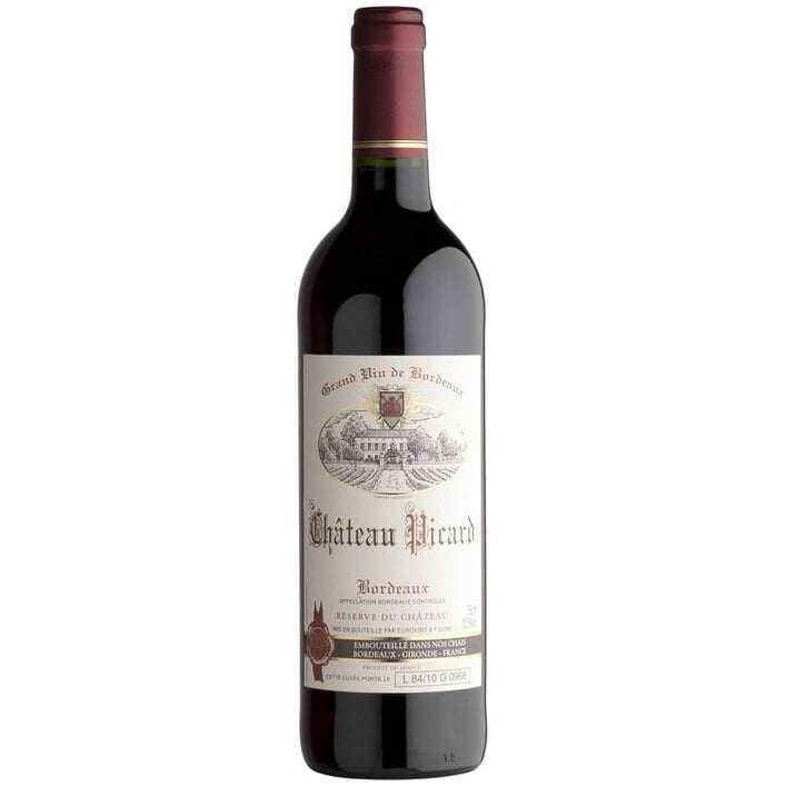 Вино AG Vins Le Picard AOP Bordeaux, красное, сухое, 0,75 л - фото 1