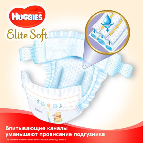 Набор подгузников Huggies Elite Soft 3 (5-9 кг), 160 шт. (2 уп. по 80 шт.) - фото 3