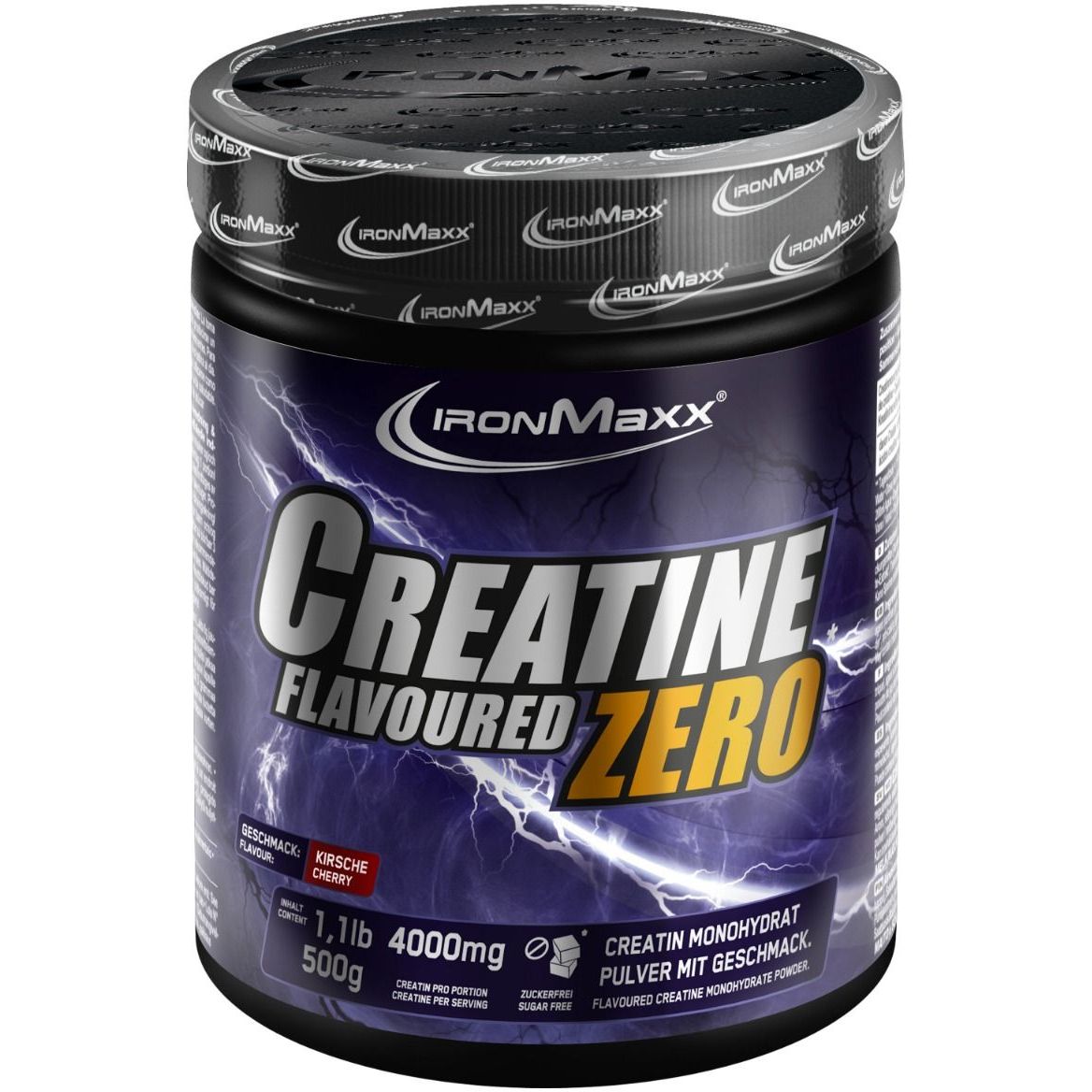 Креатин IronMaxx Creatine Flavoured Zero Вишня 500 г - фото 1