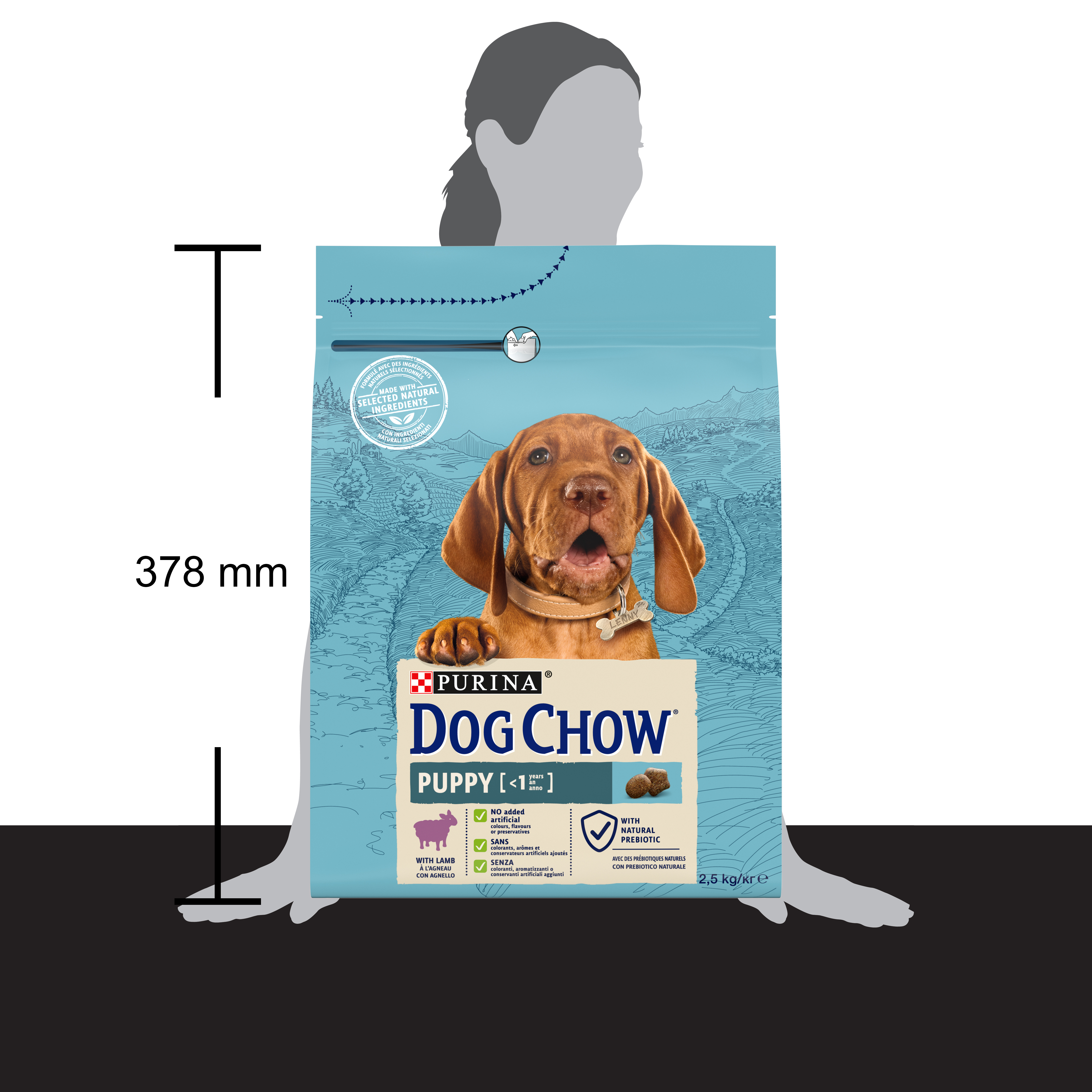 Сухий корм для цуценят Dog Chow Puppy <1, з ягням, 2,5 кг - фото 4