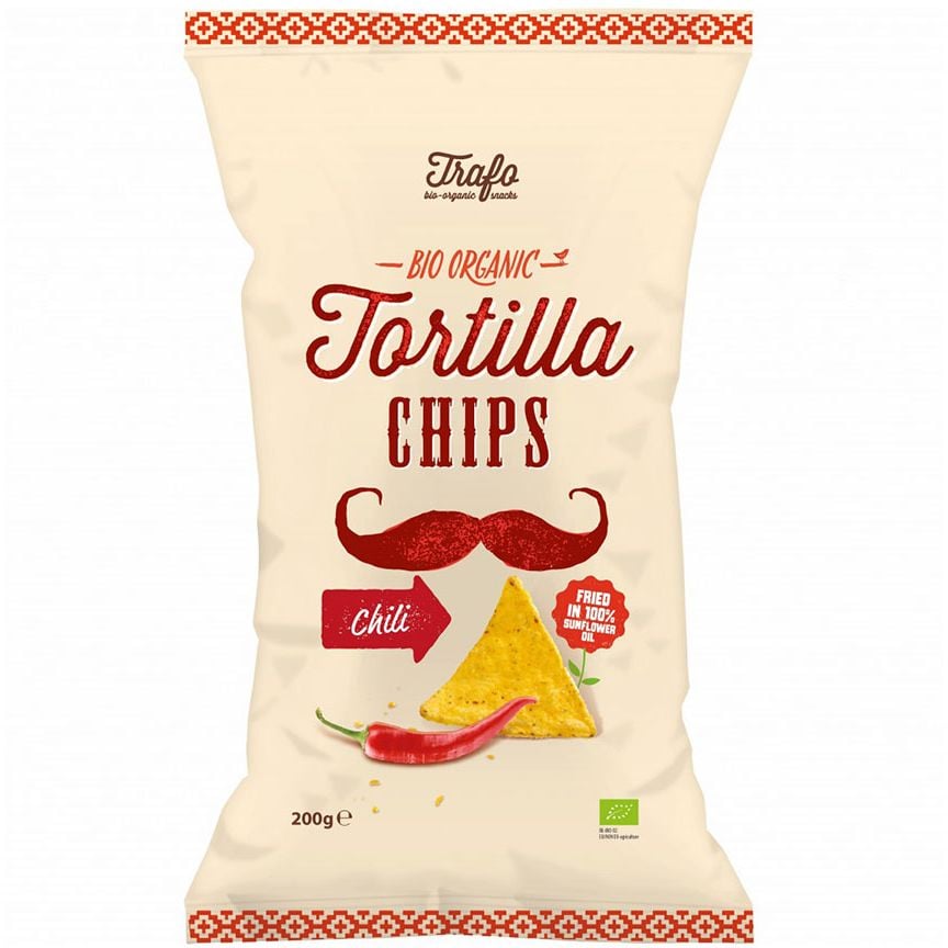 Чипсы Trafo Tortilla Bio Organic с перцем чили 200 г - фото 1