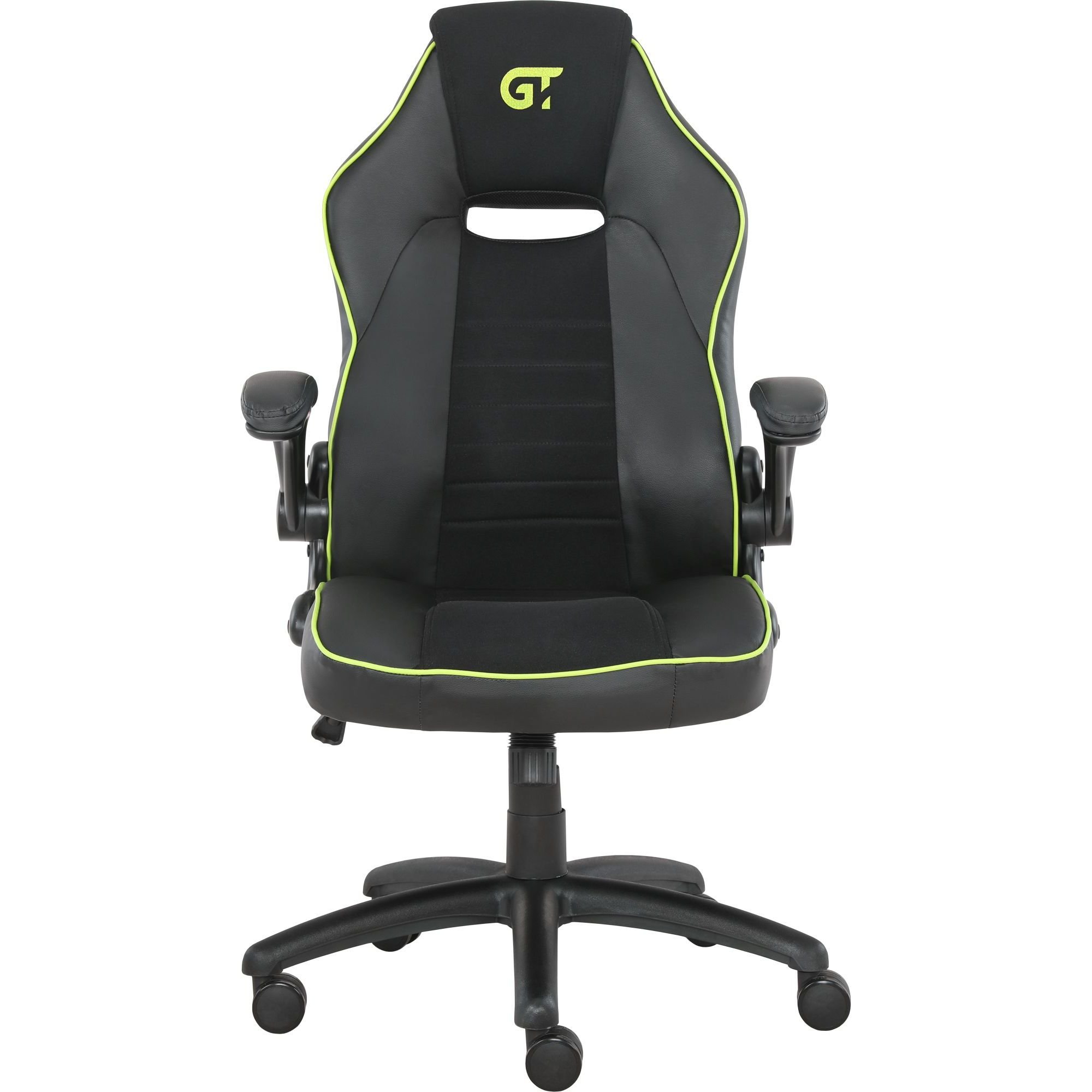 Геймерское кресло GT Racer черное с зеленым (X-2760 Black/Green) - фото 1