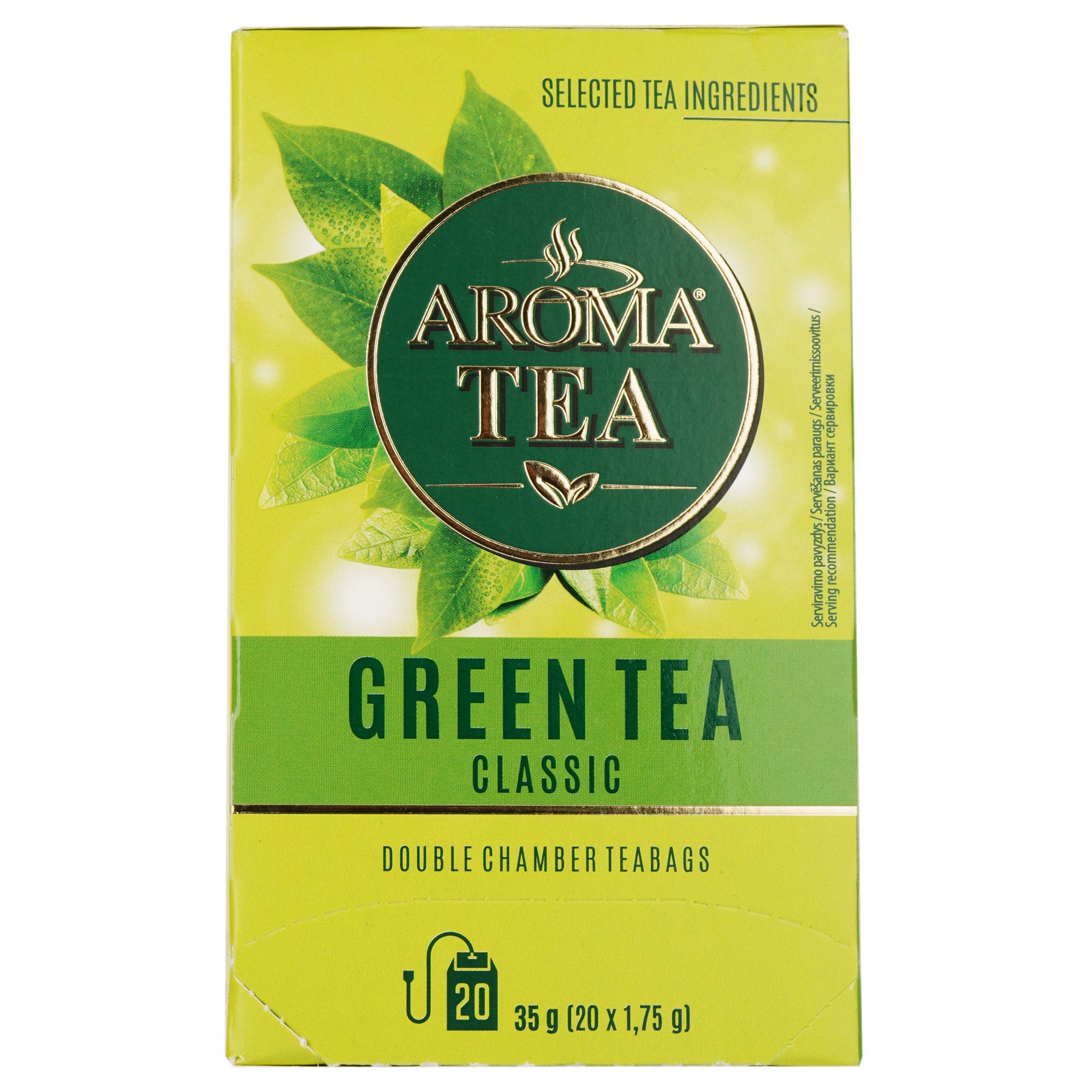 Чай зелений Aroma Tea Classic, 35 г (20 шт. х 1.75 г) - фото 1