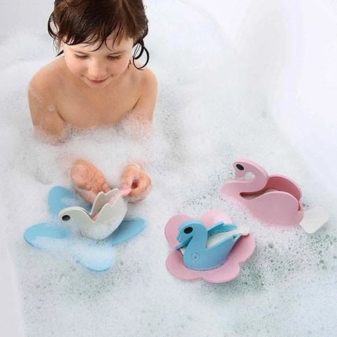 Іграшка для ванної кімнати Quut Quutopia 3D Лебеді, 9 деталей (171126) - фото 4