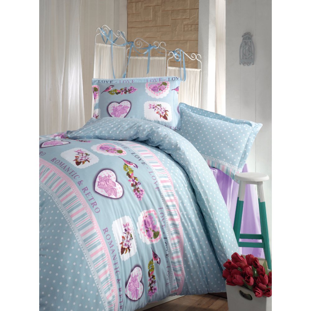 Комплект постельного белья Storway Romantic V2, ранфорс, евростандарт (2000008480710) - фото 2
