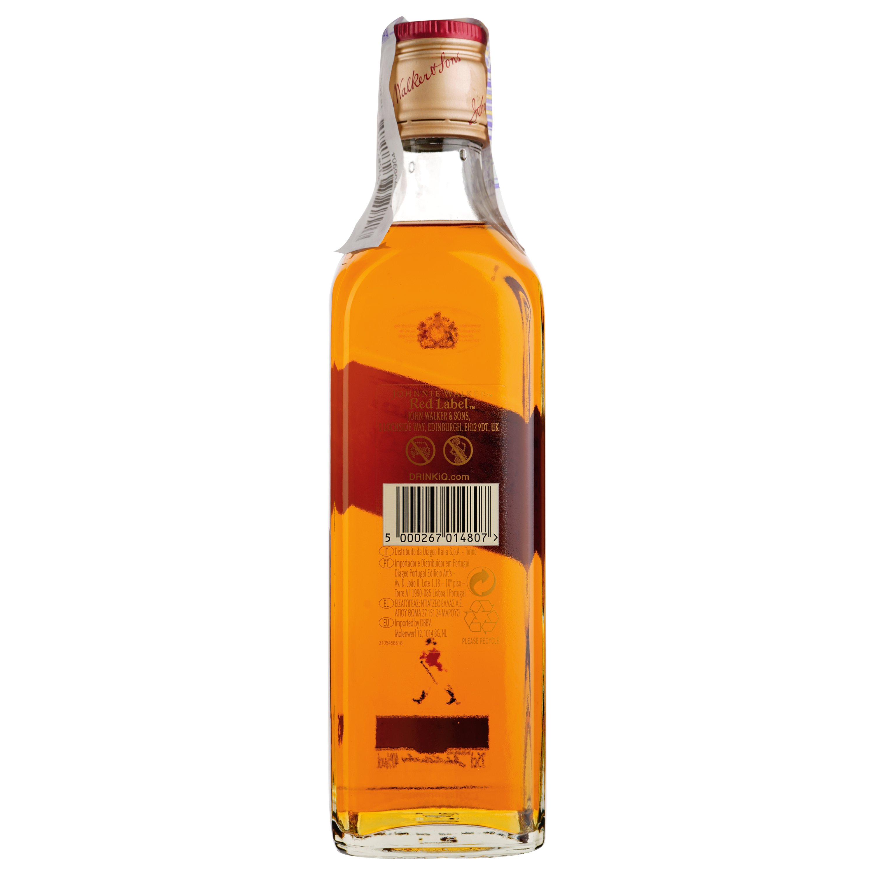 Віскі Johnnie Walker Red label Blended Scotch Whisky, 0,35 л, 40% (481369) - фото 2