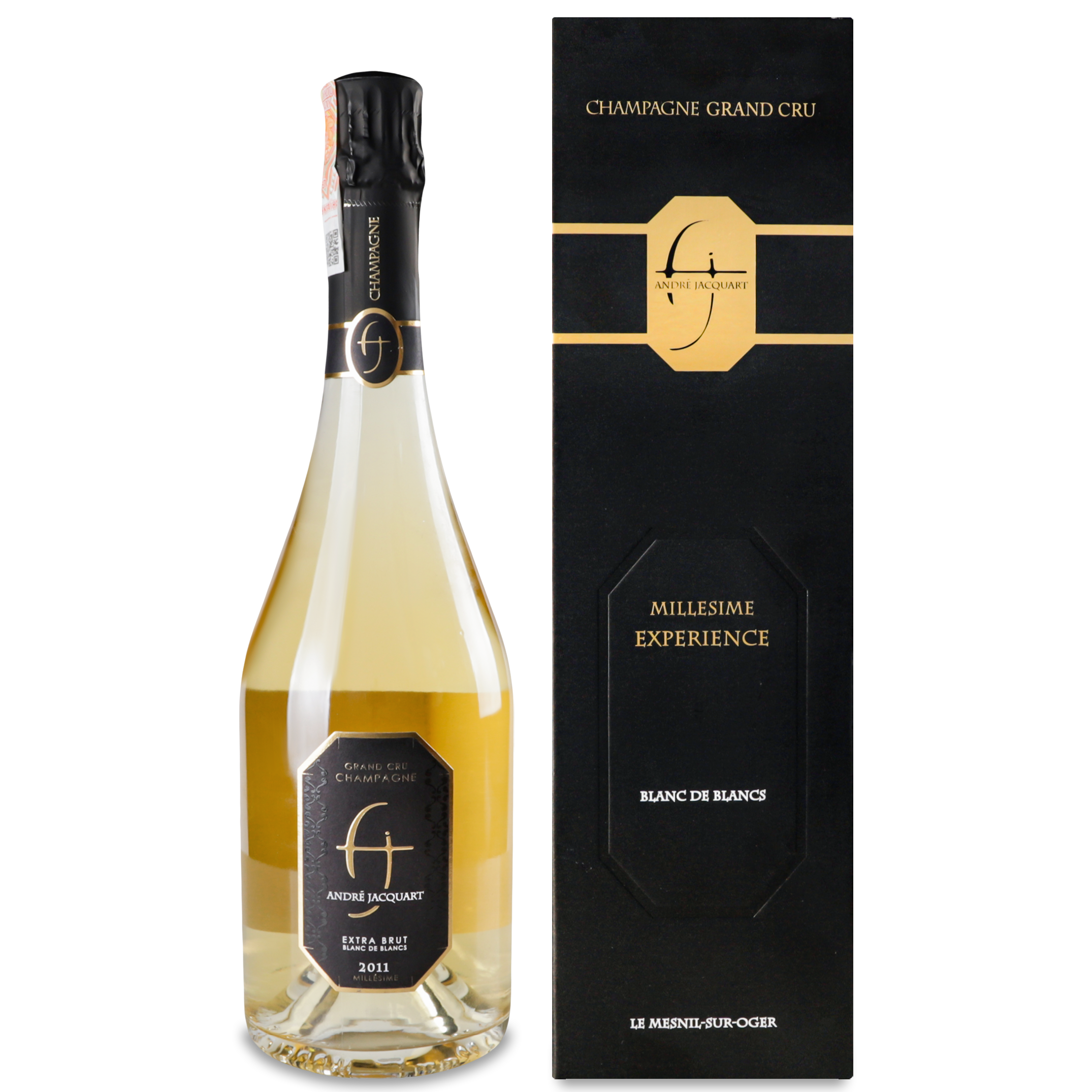Шампанське Andre Jacquart GC Mlsm Blanc de Blancs 2009 Expérience, 0,75 л, 12,5% (636938) - фото 2