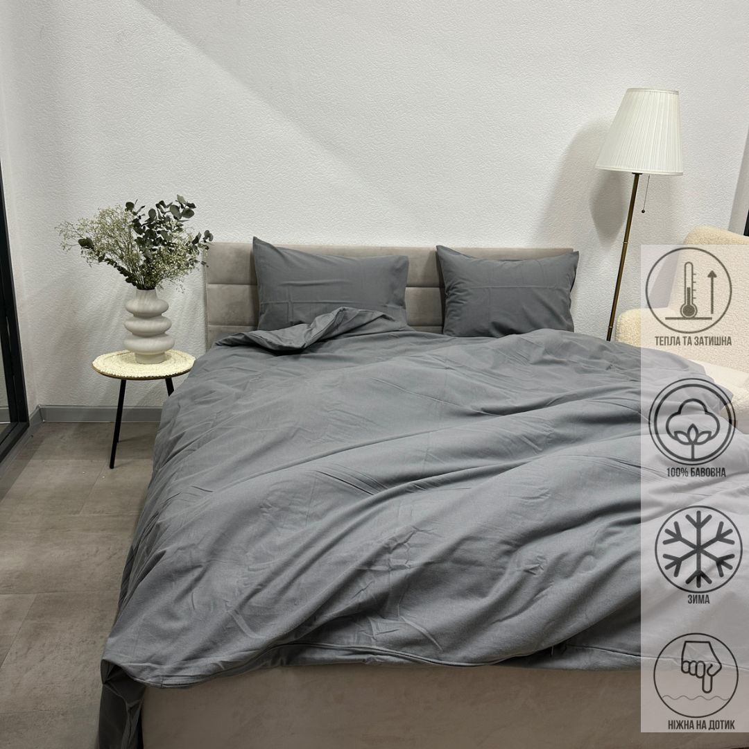 Пододеяльник Ecotton Super Soft SB-148 фланель Grey 200х215 см (24437) - фото 2