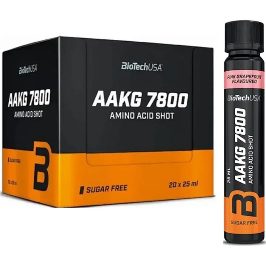 Передтренік BioTech AAKG 7800 Pink Grapefruit 500 мл (20 шт. х 25 мл) - фото 2