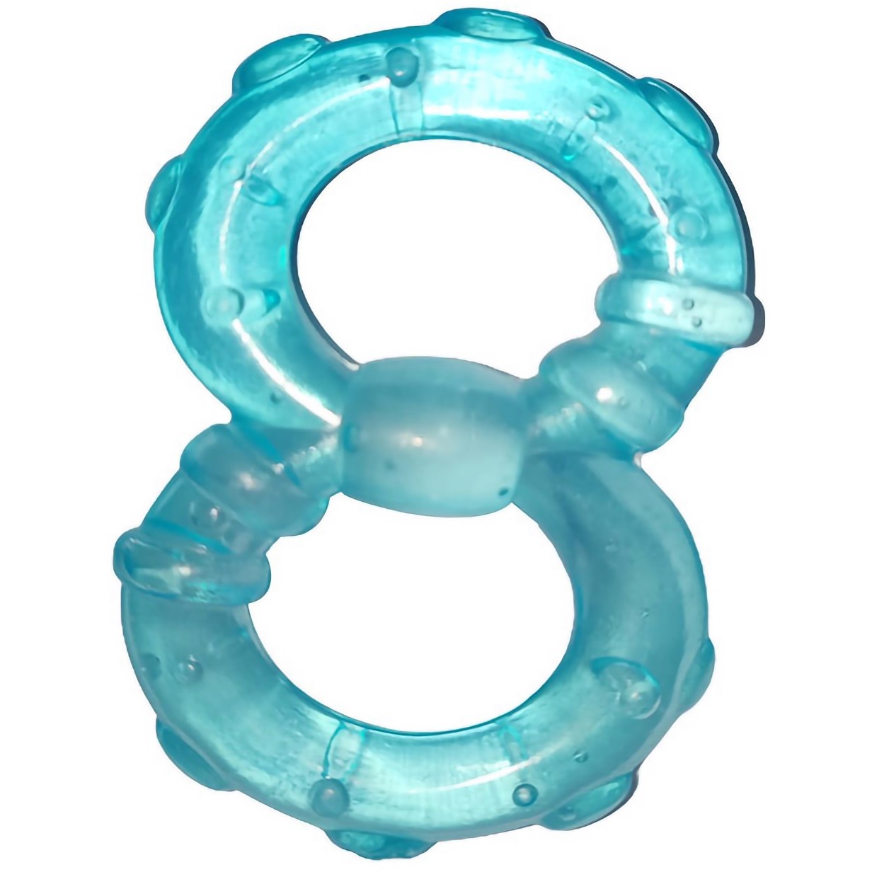 Прорізувач для зубів Курносики Міні силіконовий з водою блакитний (7045 гол) - фото 1