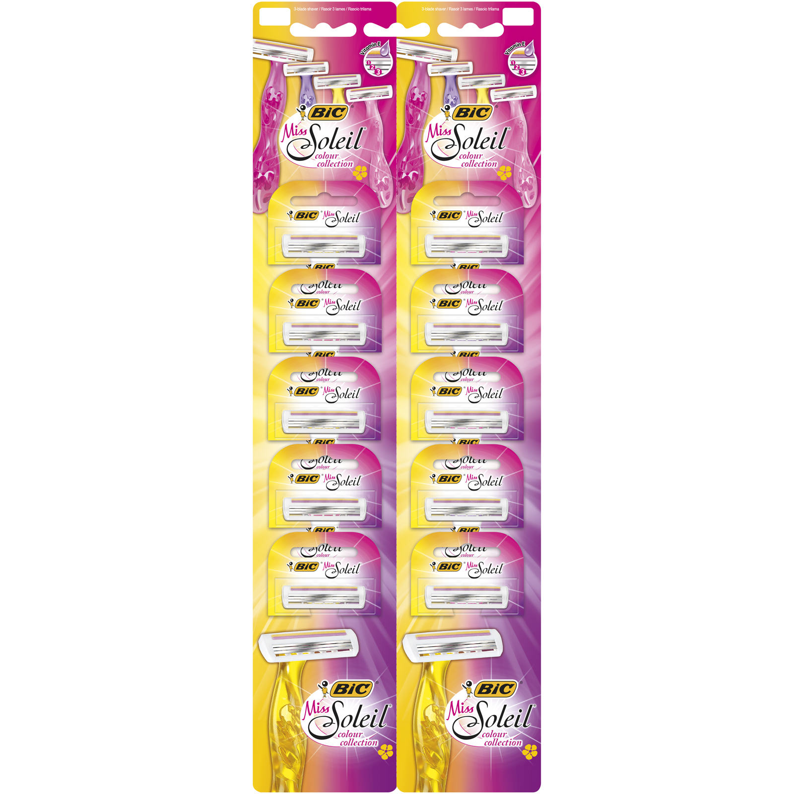 Бритва жіноча BIC Miss Soleil Colour Collection, без змінних картриджів, 10 шт. - фото 1