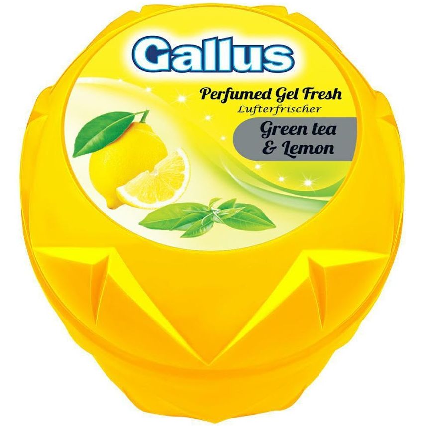 Освіжувач повітря гелевий Gallus Лимон Perfumed Fresh Green tea & Lemon 150 г - фото 1