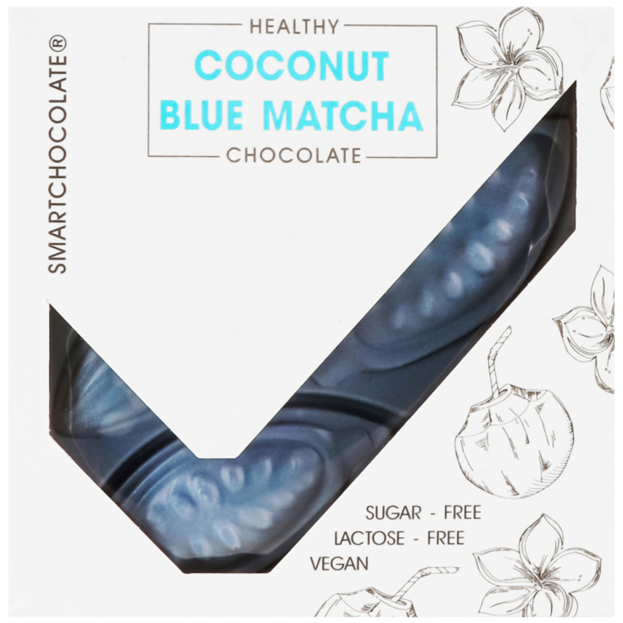 Шоколад SmartChocolate Coconut&Blue Matcha без цукру 75 г (935118) - фото 1