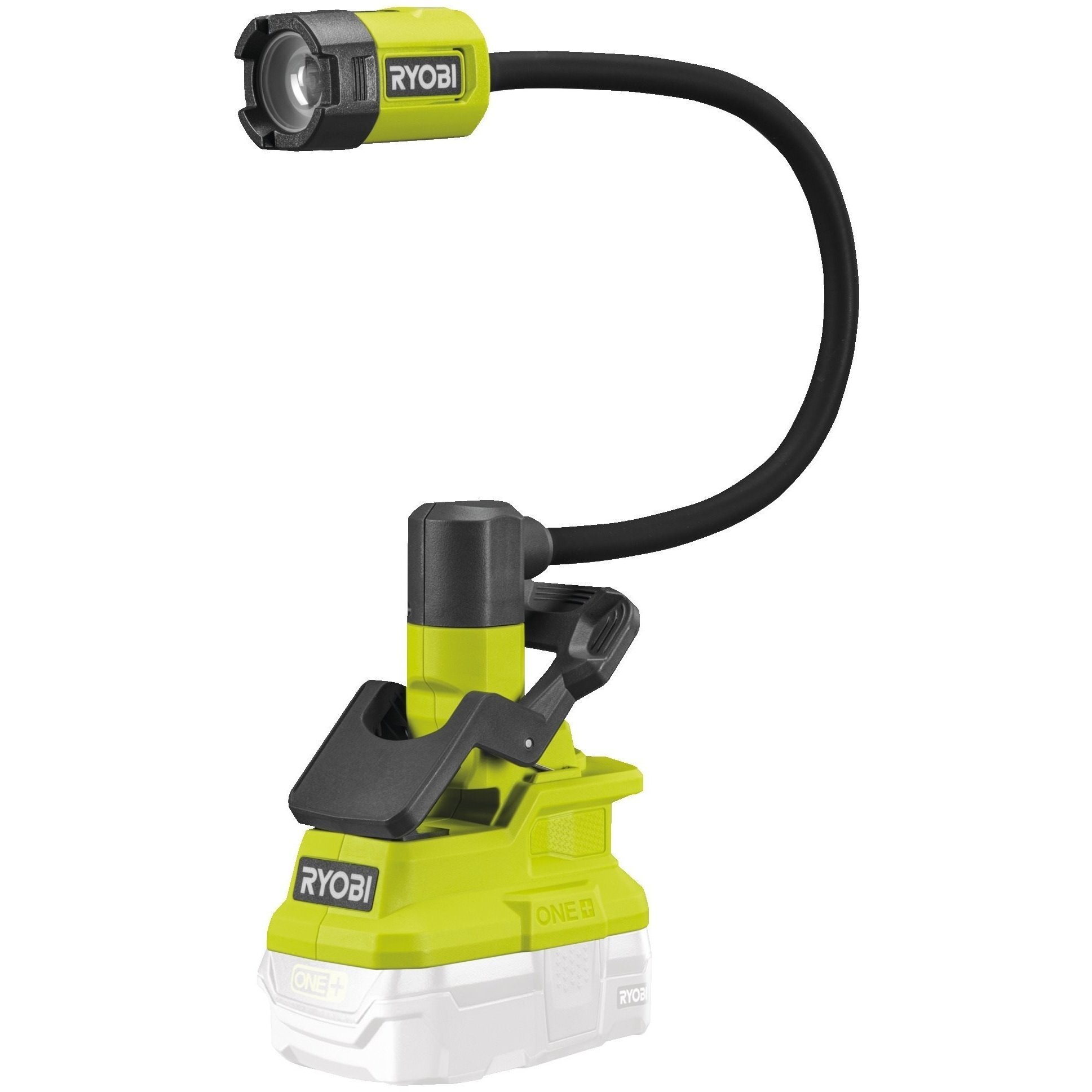 Фонарь Ryobi One+ RLCF18-0, 18V, 400Lm, 2 режима, гибкая штанга, фокусировка линзы, без АКБ и ЗУ (5133005595) - фото 1