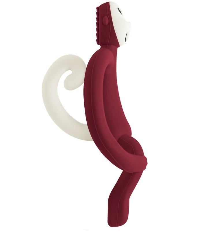 Игрушка-прорезыватель Matchstick Monkey Обезьянка, 10,5 см, бордовая (MM-T-012) - фото 2