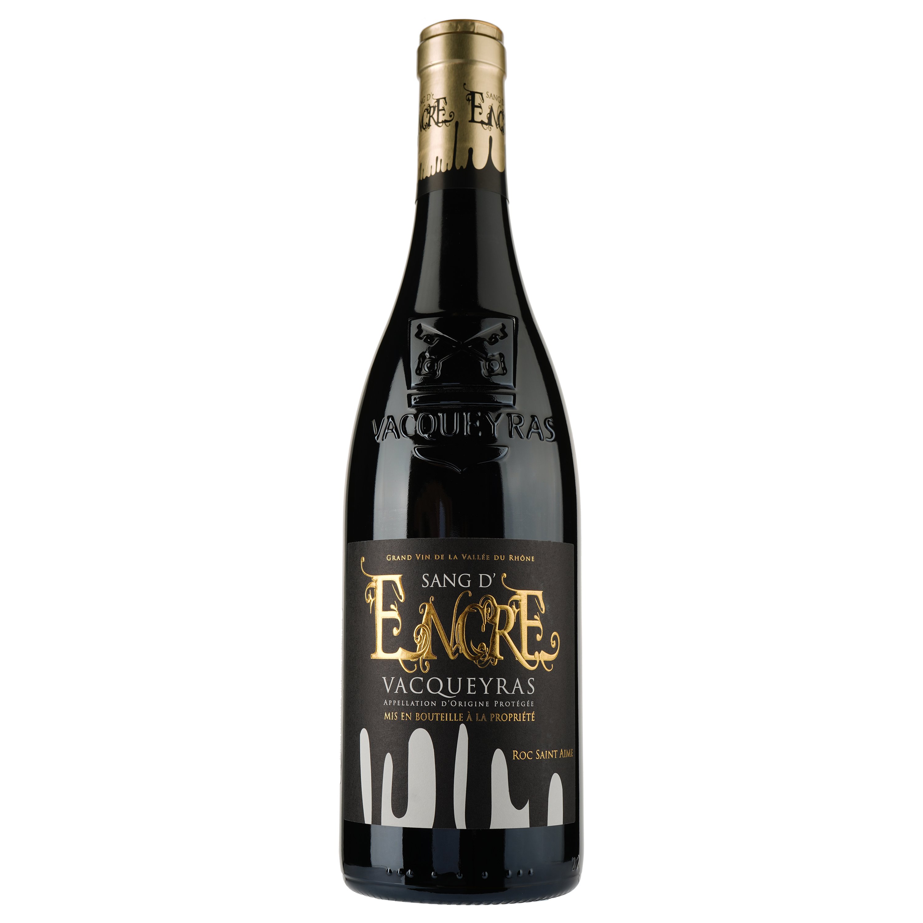 Вино Sang D'encre 2021 AOP Vacqueyras, червоне, сухе, 0.75 л - фото 1
