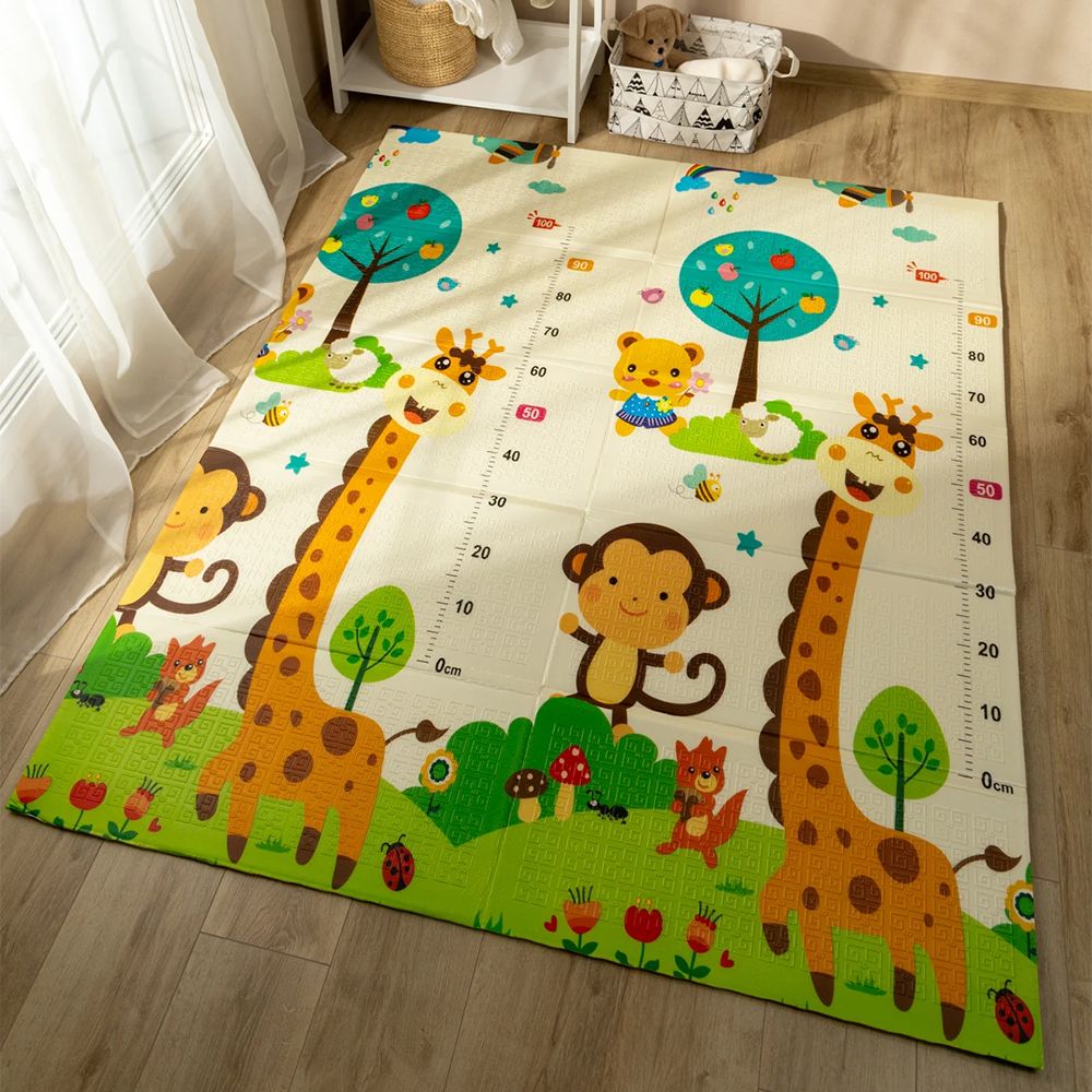 Дитячий килимок Poppet Малятко-жираф та Цифри-тварини двосторонній складний 200х180x1 см (PP021-200) - фото 9