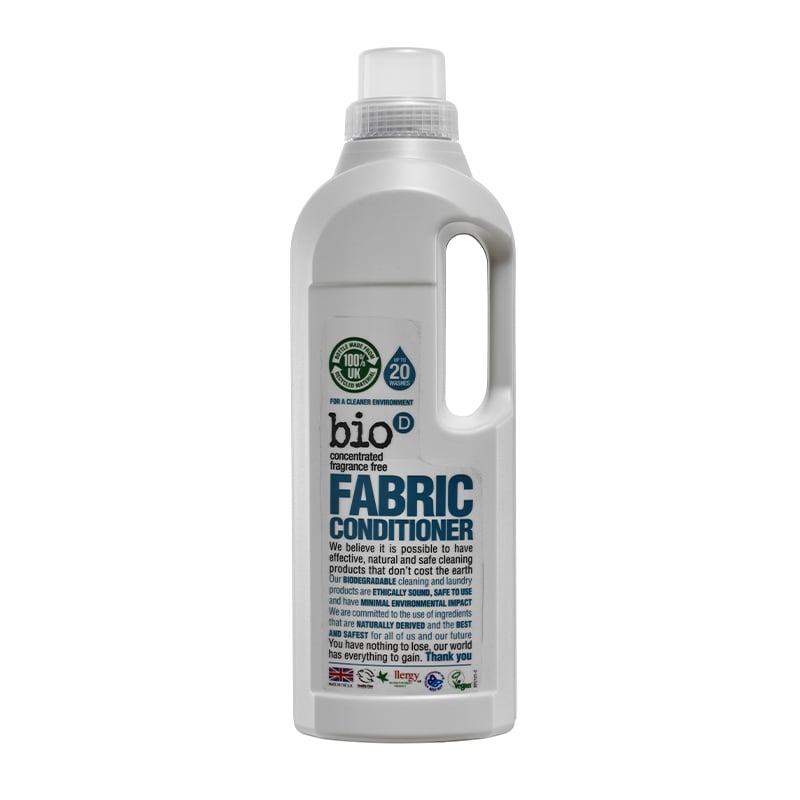 Органічний кондиціонер-пом'якшувач для білизни Bio-D Fabric Conditioner Fragrance Free Bleach, без запаху, 1 л - фото 1