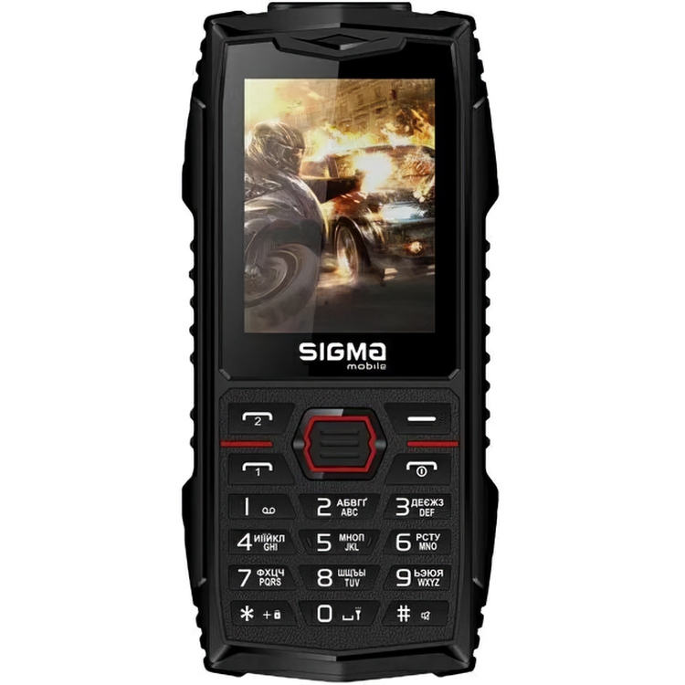 Мобильный телефон Sigma Mobile X-TREME AZ68 Black-red (UA UCRF) - фото 1