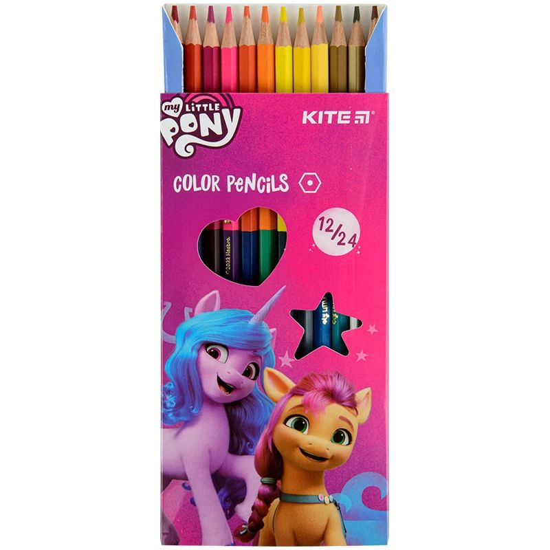 Цветные двусторонние карандаши Kite My Little Pony 12 шт. (LP22-054) - фото 2