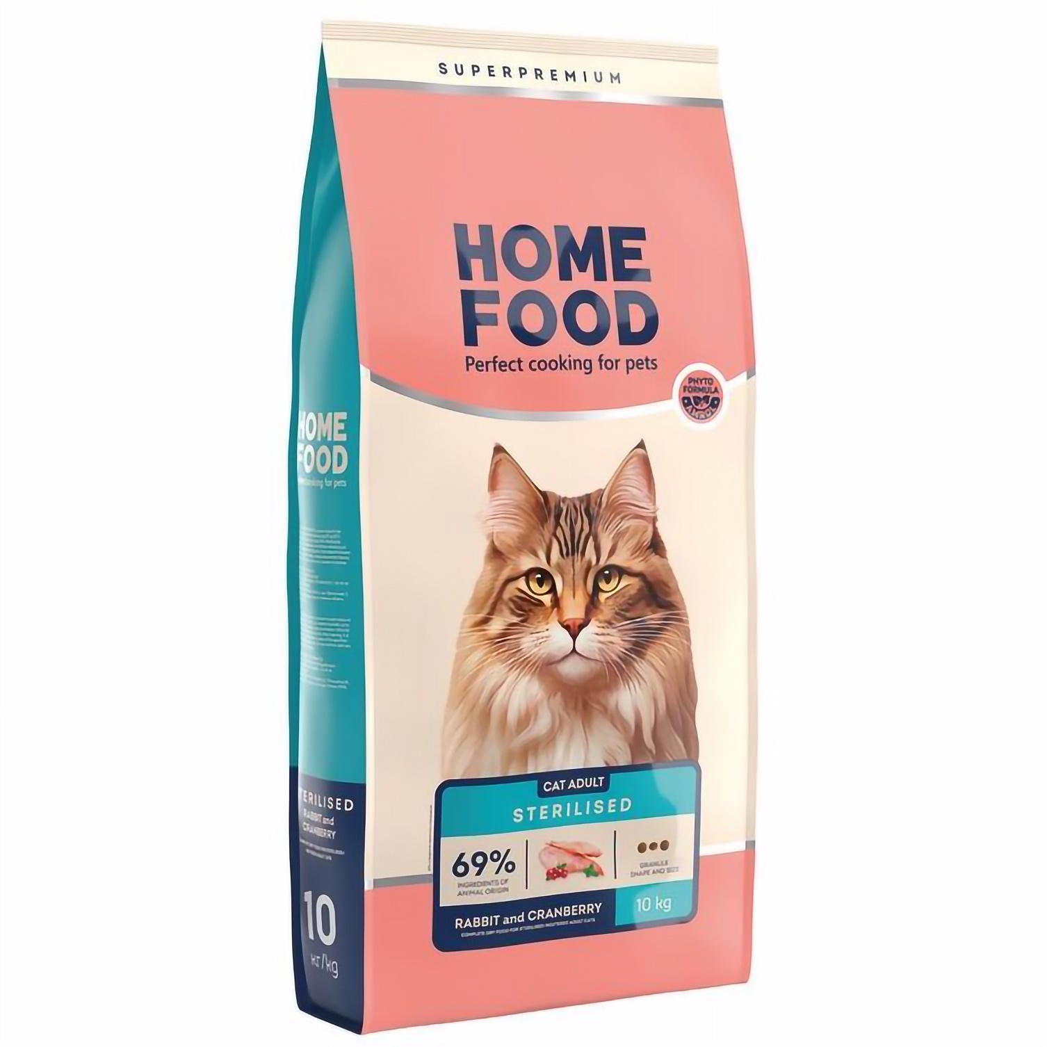Сухий корм для стерилізованих кішок і кастрованих котів Home Food Adult, з кроликом і журавлиною, 10 кг - фото 1