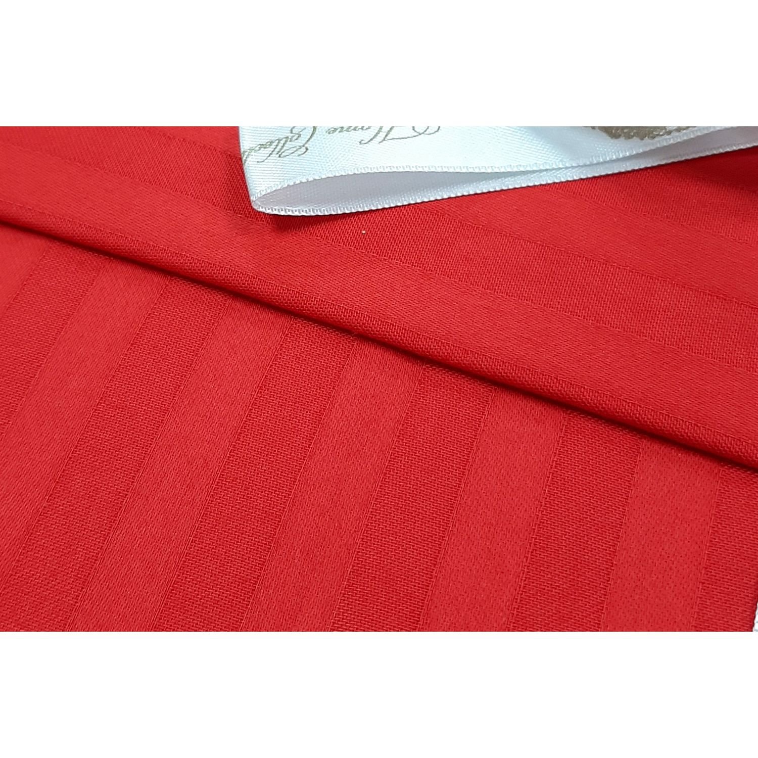 Комплект постельного белья Hobby Exclusive Sateen Diamond Cizgili, сатин, 220х200 см, красный (55434_2,0) - фото 5