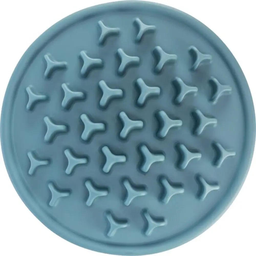 Миска-коврик для собак Trixie Pillars, для медленного кормления, d35 см, голубой (25038) - фото 1