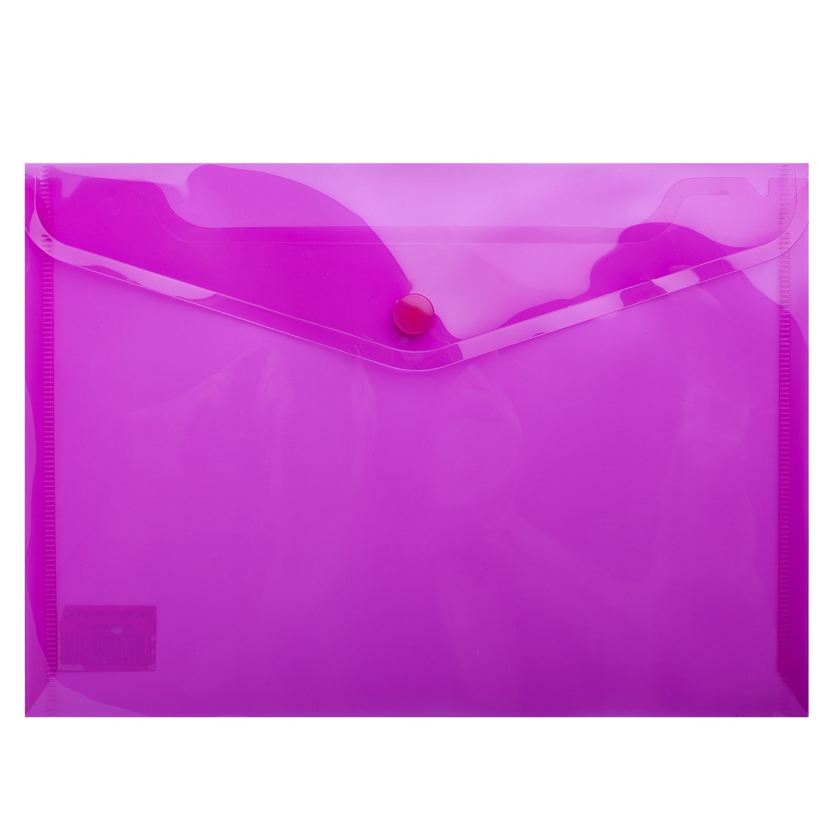 Папка-конверт на кнопке Buromax А5 глянцевый пластик фиолетовая (BM.3936-07) - фото 1