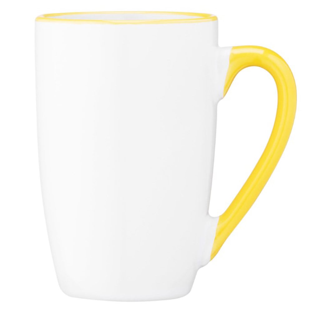 Чашка Ardesto Lorenzo Y, 360 мл, біла з жовтим (AR3481Y) - фото 1