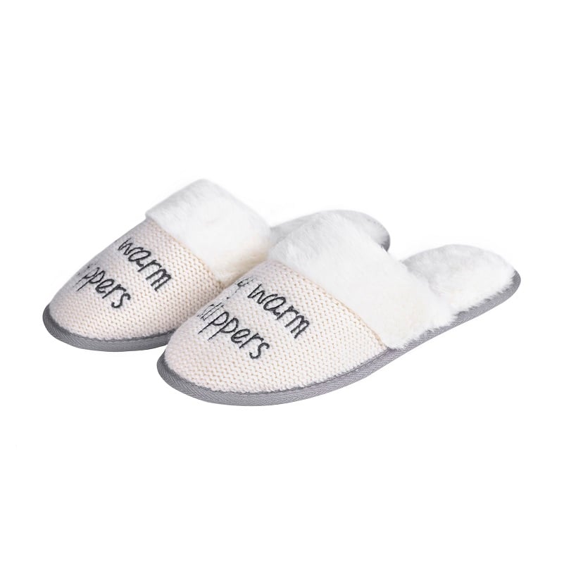 Кімнатні тапочки жіночі Twins My warm slippers, з вишивкою, р.36-37, білий (6406) - фото 1