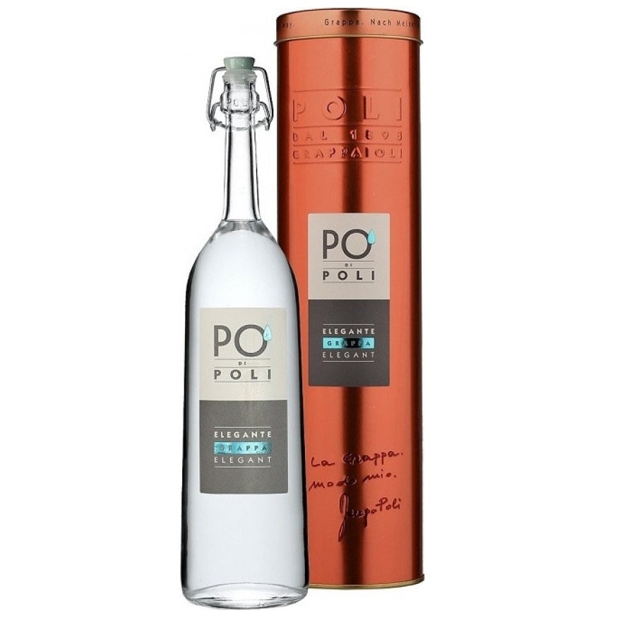 Граппа Poli Distillerie Grappa Po' di Poli Elegante, в тубусе, 40%, 0,7 л - фото 1