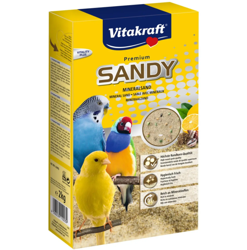 Песок для птиц Vitakraft Sandy Mineralsand, 2 кг (11003) - фото 1