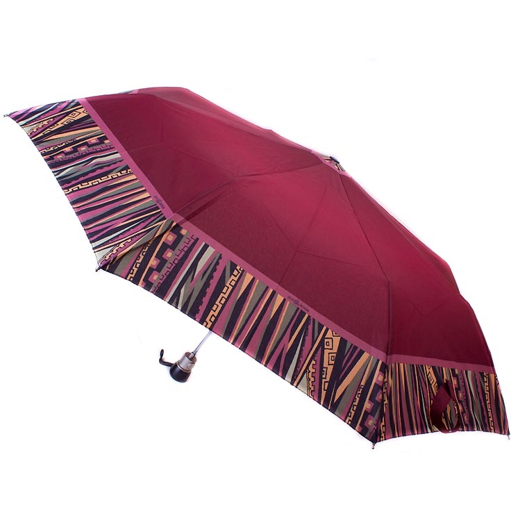 Жіноча складана парасолька напівавтомат Airton 98 см бордова - фото 1