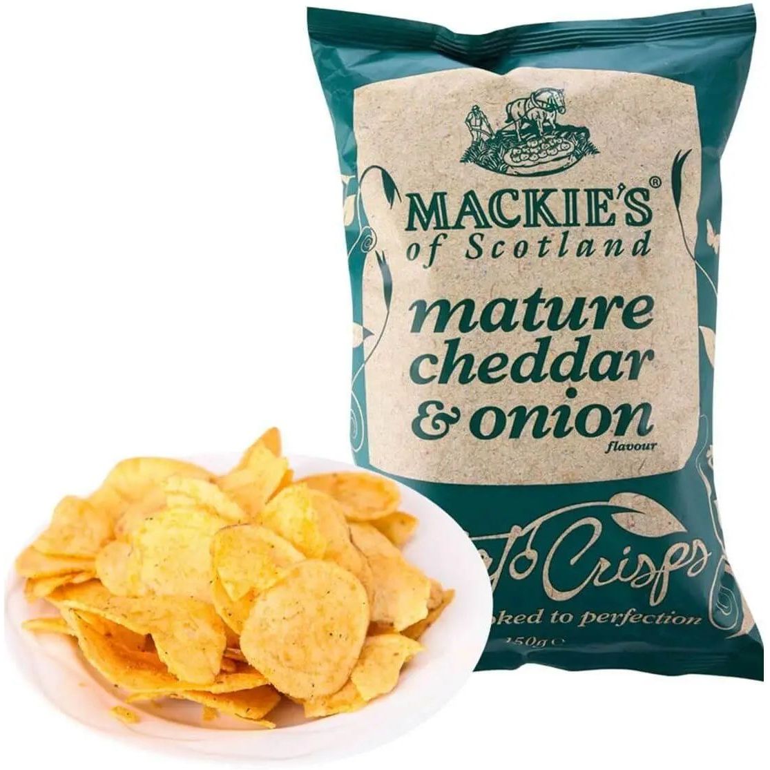 Чипсы картофельные Mackie's Mature Cheddar & Onion 150 г (721382) - фото 2