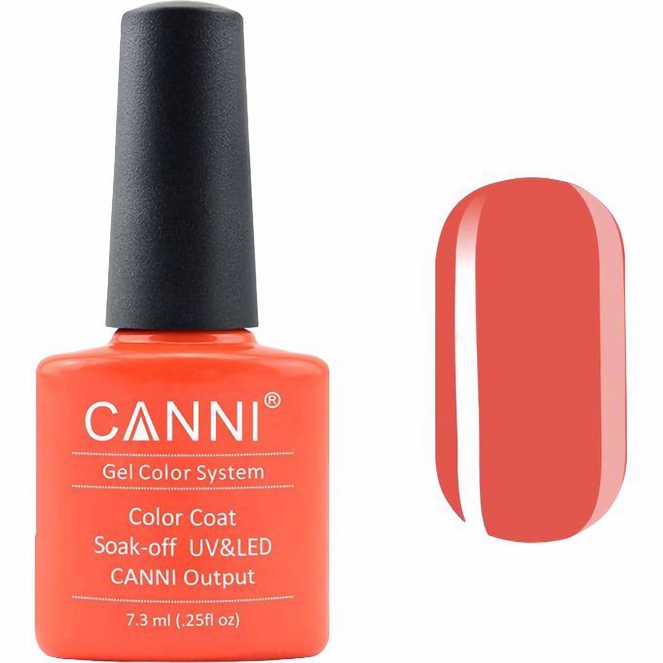 Гель-лак Canni Color Coat Soak-off UV&LED 168 розово-оранжевый 7.3 мл - фото 1
