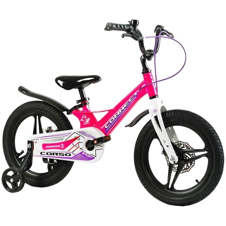 Детский велосипед Corso Connect 16 дюймов розово-белый 283772 - фото 1