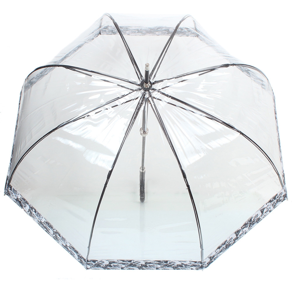 Жіноча парасолька-палиця механічна Fulton 86 см прозора - фото 1