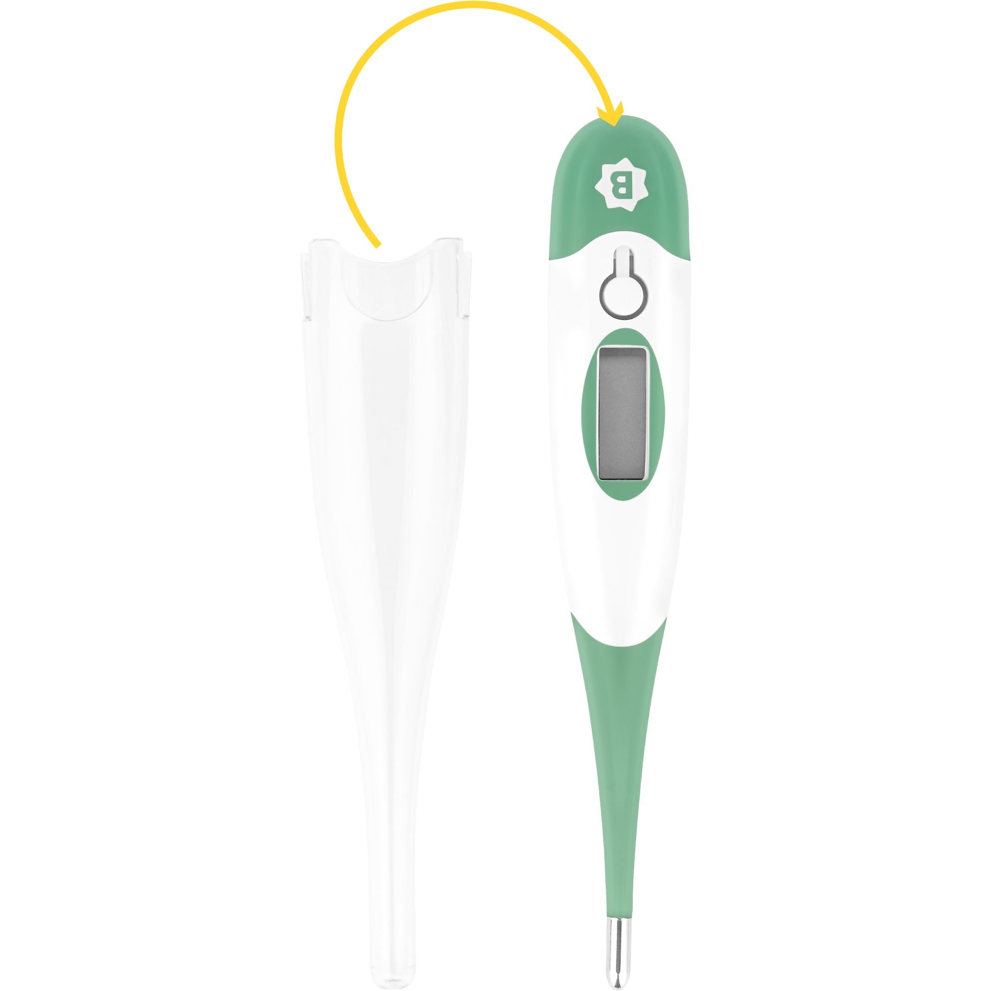 Электронный термометр Badabulle детский, ультрабыстрый, зеленый-белый (B037200) - фото 3