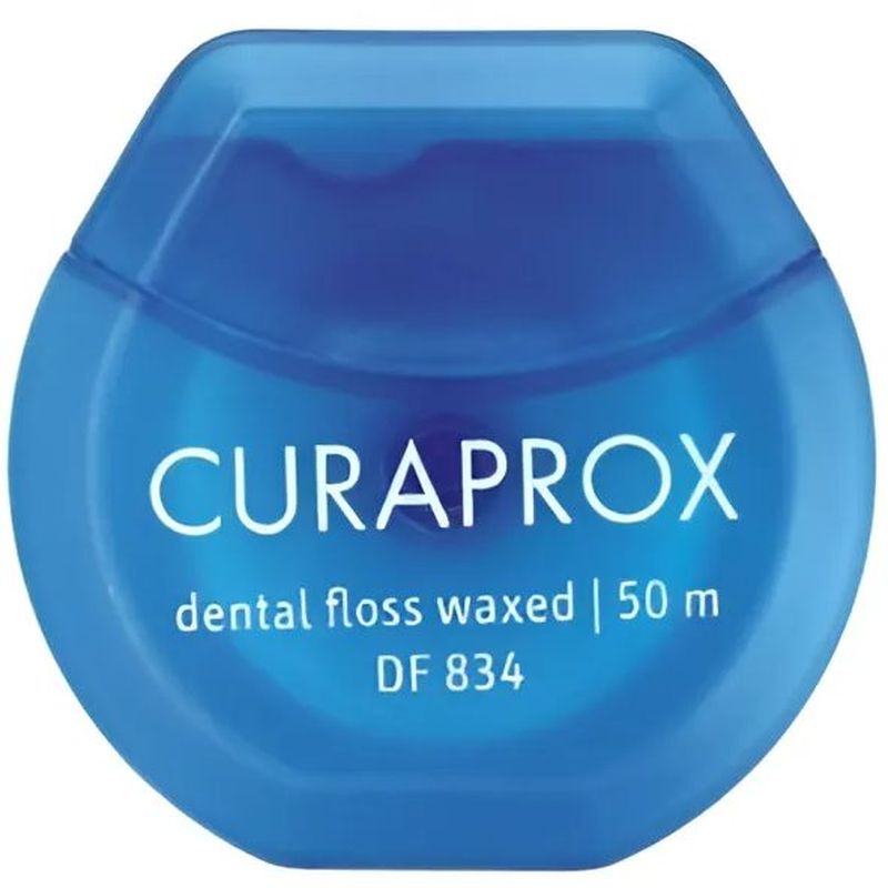 Зубная нить Curaprox вощена с ароматом мяты 50 м - фото 1