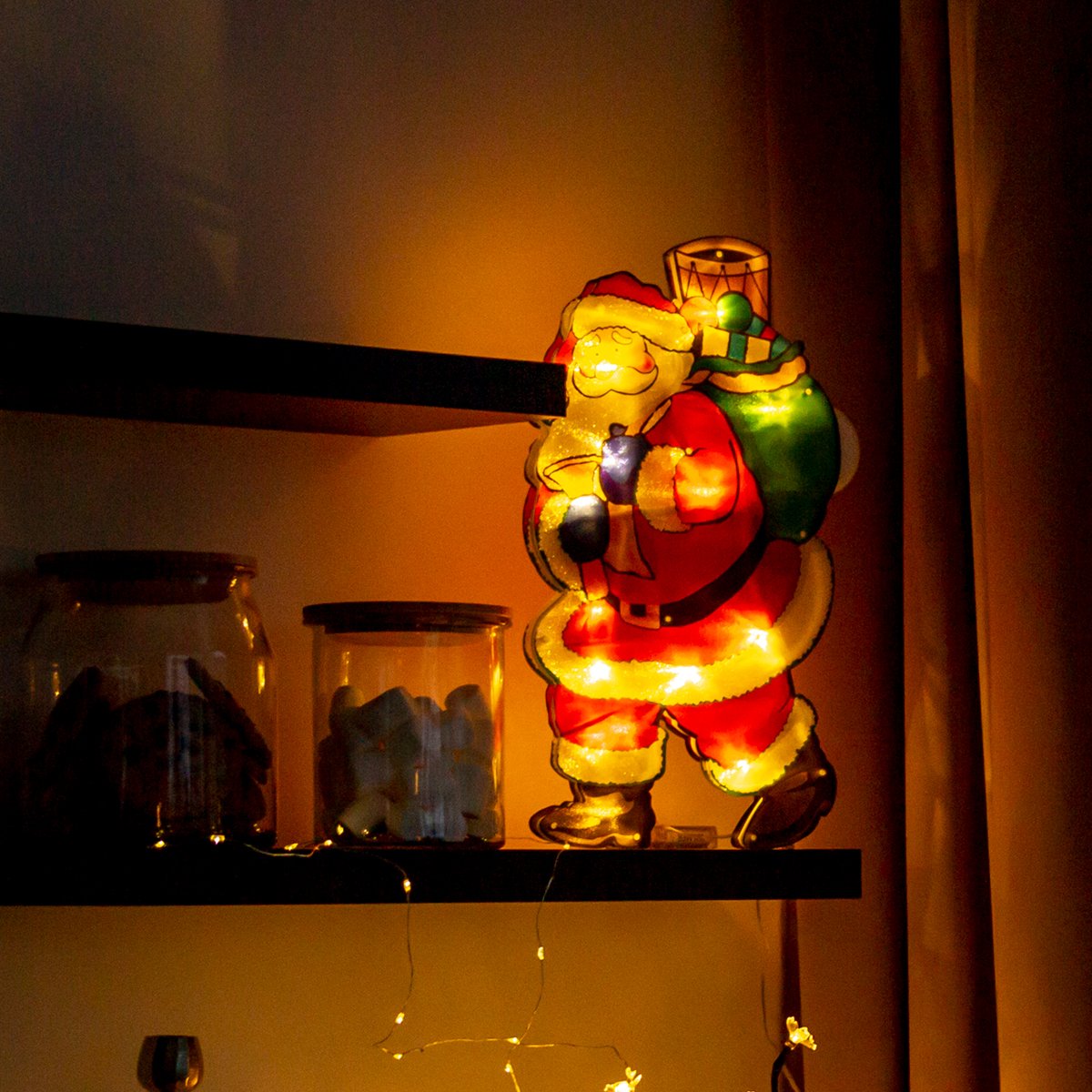 Игрушка светодиодная подвесная MBM My Home Санта 45х24х3 см (DH-NY-74 COLOR) - фото 4