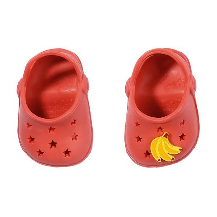 Взуття для ляльки Baby Born Святкові сандалі зі значками, червоний (826997-1) - фото 1