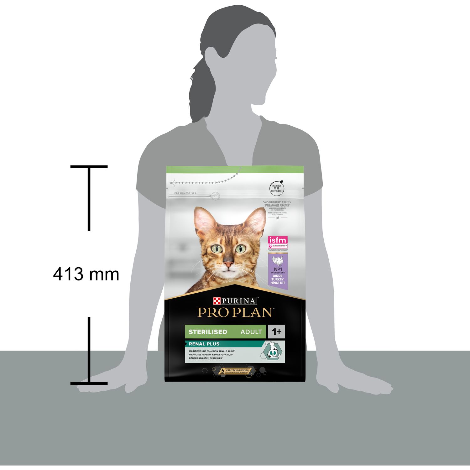 Сухой корм для стерилизованных кошек Purina Pro Plan Sterilised Adult 1+ Renal Plus с индейкой 3 кг (12369078) - фото 3