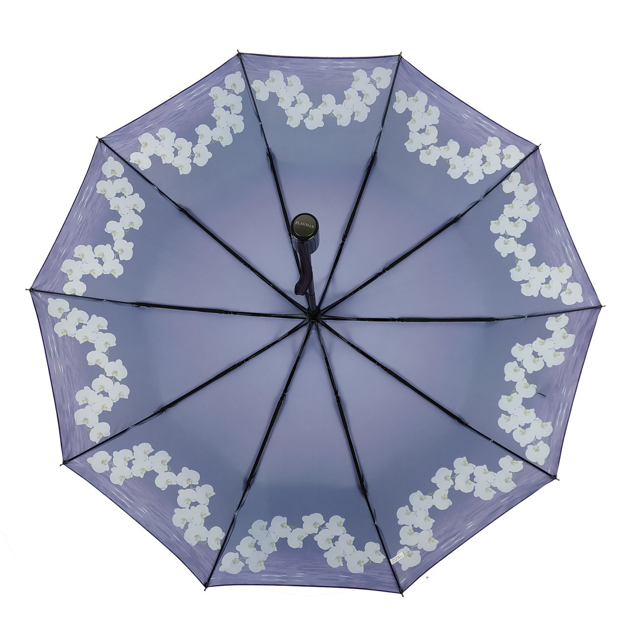 Женский складной зонтик полуавтомат The Best 98 см фиолетовый - фото 4