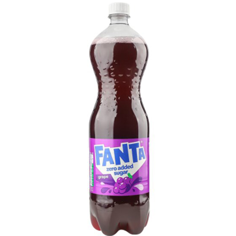 Напій Fanta Grape Zero Sugar безалкогольний сильногазований 1.25 л - фото 1