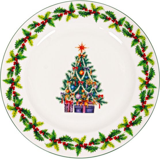 Сервиз столовый Lefard Рождественский, 4 персоны, 16 предметов, белый с зеленым (922-002) - фото 5