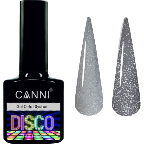 Світловідбиваючий гель-лак Canni Disco 3D flash №557 milky-gray 7.3 мл - фото 1