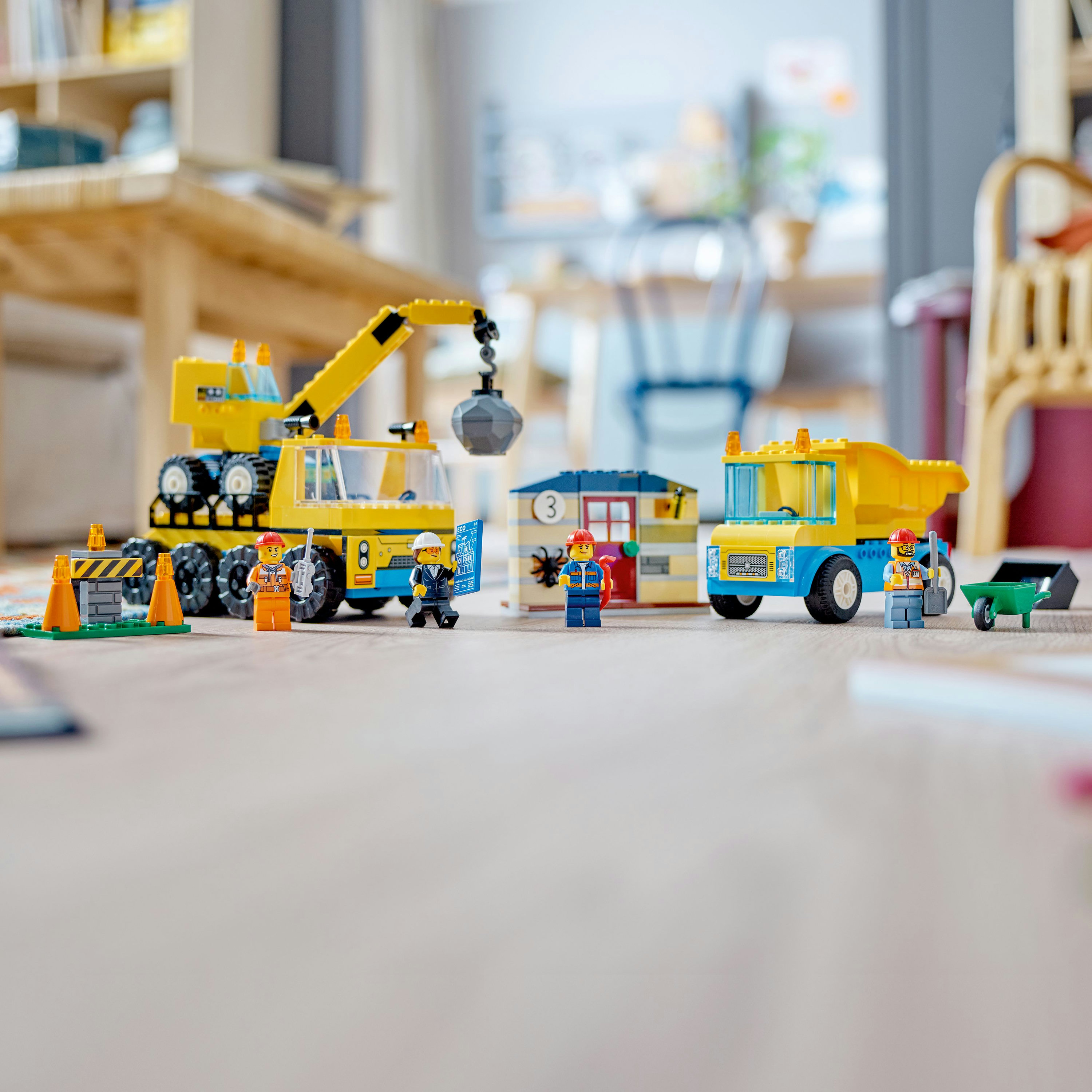 Конструктор LEGO City Будівельна вантажівка й кулястий кран-таран, 235 деталей (60391) - фото 6